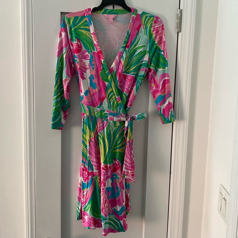 Lily Pulitzer Floral Wrap Dress size small